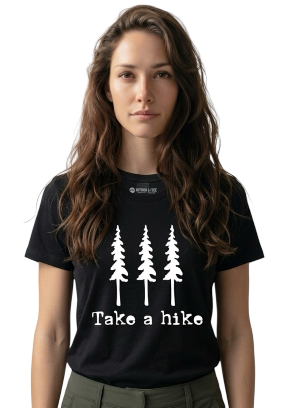 NEW Black 'Take a Hike' Graphic T-Shirt, Boutique, cotton, size M, quality